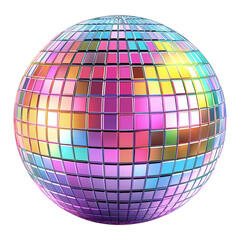 Obraz premium disco ball isolated on transparent white background, clipping path