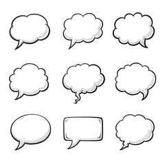 Fototapeta premium Hand drawn speech bubble collection