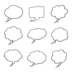Hand drawn speech bubble collection