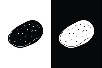 Minimalist Potato Illustration. A Versatile Vegetable Icon