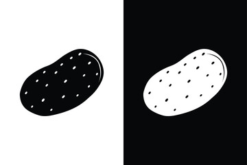 Potato Icon. Simple and Classic Flat Style Design