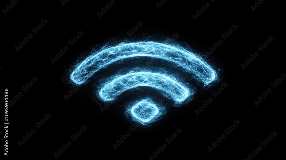 Poster symbol for wi-fi access to global internet networks.
