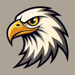 head of eagle mascot vector