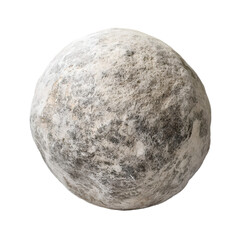 Fototapeta premium light round grey stone sphere on transparent background