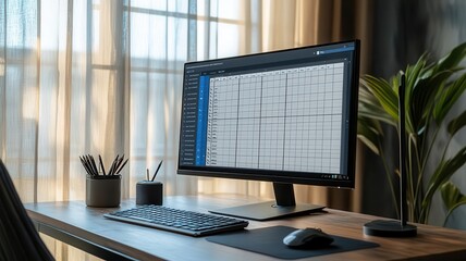 A desktop monitor displaying a professional 2025 ToDo List template, designed for productivity planning