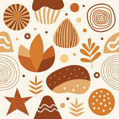 Warm Autumn Abstract Patterns