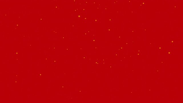 Snow falling down looping animation, red background color.