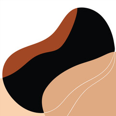 Modern Abstract Shapes in Warm Earthy Colors
