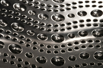 washing machine drum in a macro view