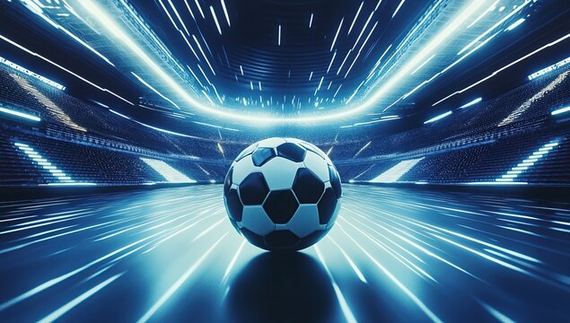 Futuristic Soccer Stadium: A Digital Speedball