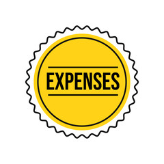Expenses finance bills debt business icon label design vector