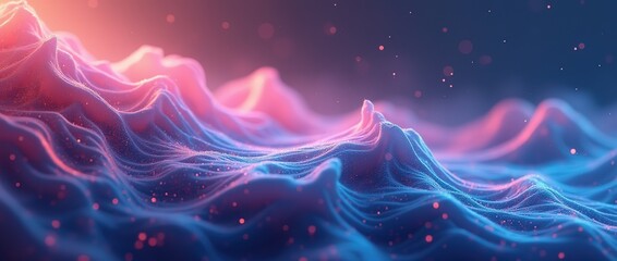 Fototapeta premium Abstract iridescent shape, futuristic background design