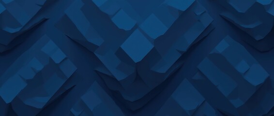 Obraz premium Abstract 3d render, dark blue geometric background design