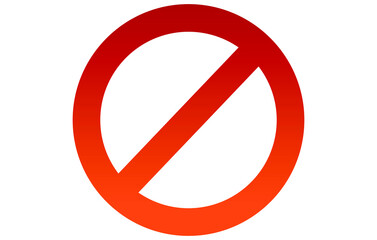 Ban Sign vector illustration, Prohibited circle sign, Ban icon isolated, Prohibition  icon, circle with cross line symbol. Caution frame symbol. Forbidden stop sign, Red cross symbol isolated.