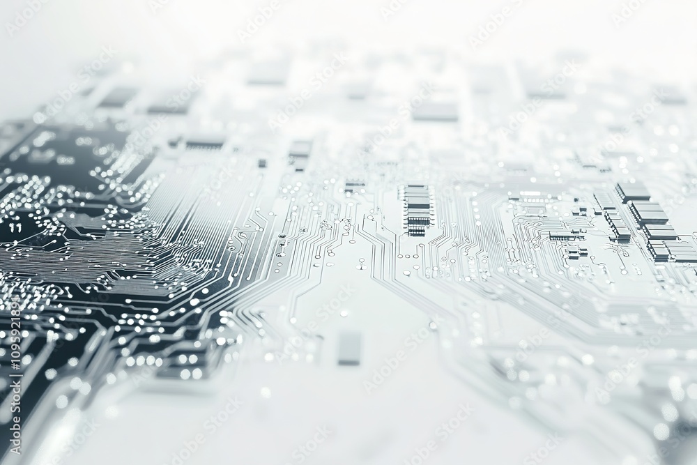 Poster close-up of intricate circuit board patterns