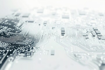 Close-up of intricate circuit board patterns