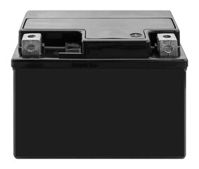 Black motorcycle battery