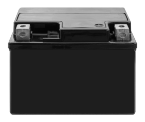 Black motorcycle battery