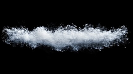 Ethereal White Cloud of Smoke on Dark Background for Creative Use