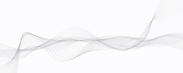 Grey waves abstract business background. Technology wavy lines