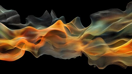 Obraz premium Flowing Waves of Colorful Light Abstract Background Design