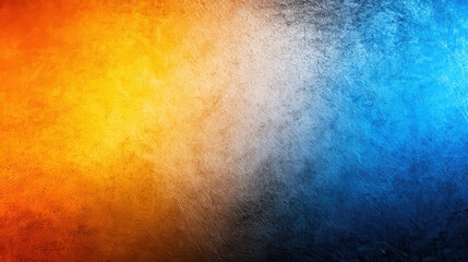 Vibrant abstract background featuring gradient of orange, blue, and yellow hues, creating dynamic and energetic visual effect. Perfect for artistic projects