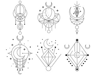Celestial Harmony Through Geometric Symbols