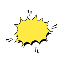 Retro empty comic bubbles. Vector illustration, vintage design, pop art style.