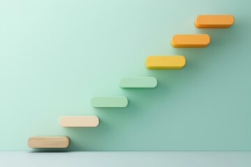 value chain concept. Supply chain progression with value-added steps, 3D illustration