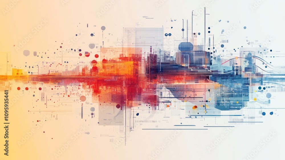 Poster abstract data visualization