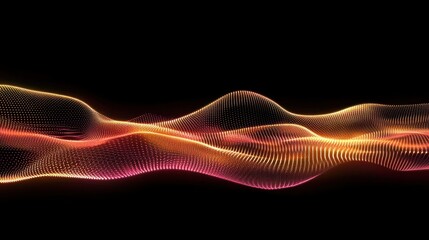Abstract digital waving 3d particle technology background design. Futuristic moving dots particles, hi-tech and big data visualization for brochures, flyers, magazine, business card, banner