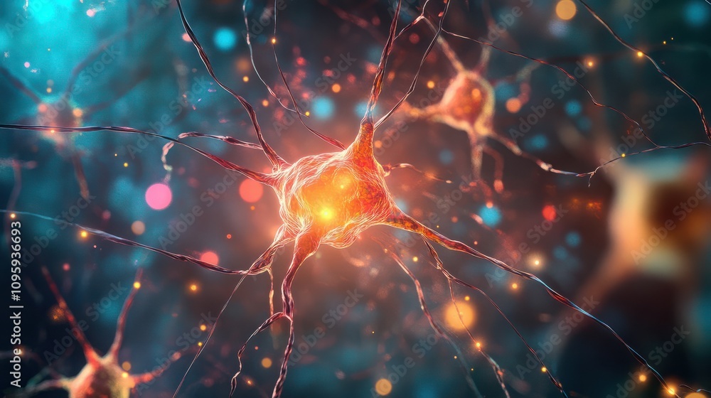 Poster abstract neural background