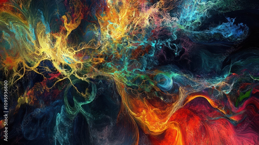 Poster abstract neural networks connected by streams of consciousness