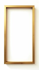 Fototapeta premium Golden frame on white background