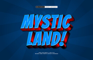 mystic land editable text effect with a journey and game text style