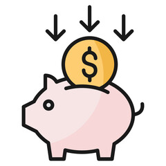 Savings Icon Element For Design