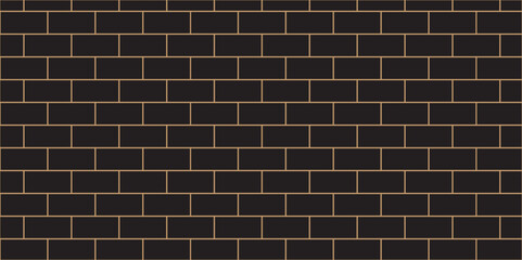 Empty black closeup masonry brick stonework floor, wall, stucco block rectangle mosaic texture background.