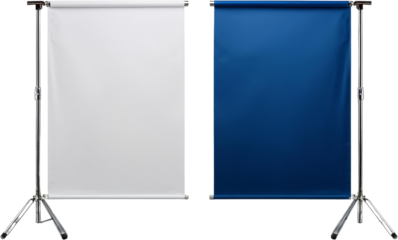 Studio Backdrop White Blue Seamless Paper Roll Backgrounds on Stands