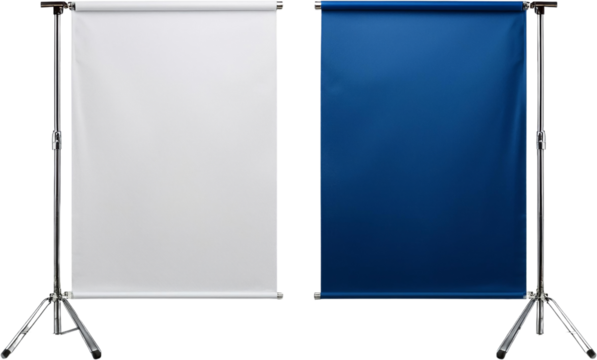 Studio Backdrop White Blue Seamless Paper Roll Backgrounds on Stands