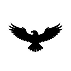 Obraz premium silhouette vector American eagle in flight logo design. Vector illustration