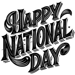 Happy National Day illustrations vector art isolated white background