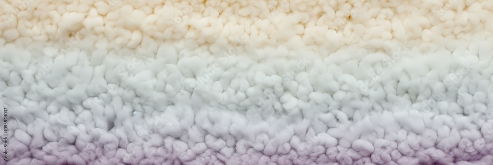 Poster soft and cozy wool plush fabric top-down view with gentle color gradients and textured details for c