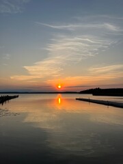 Sunset in the lake