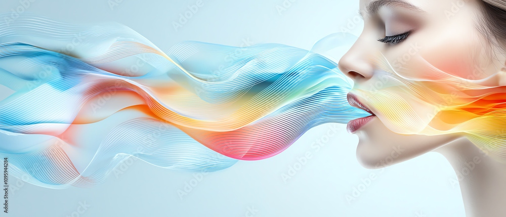 Poster resonating voices of sound a colorful exploration of expression artistic studio digital artwork mode