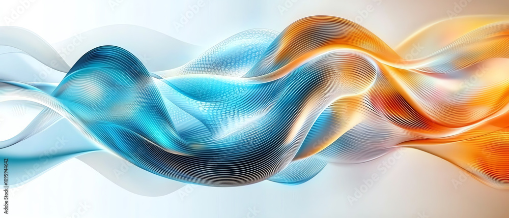 Poster dynamic resonance of sound waves captivating visuals of movement abstract art digital space creative