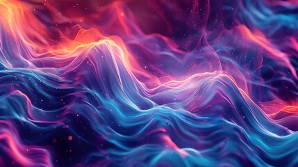 Fototapeta premium An electrifying image of dynamic wave patterns forming an animated abstract background; an ideal wallpaper and best-seller concept