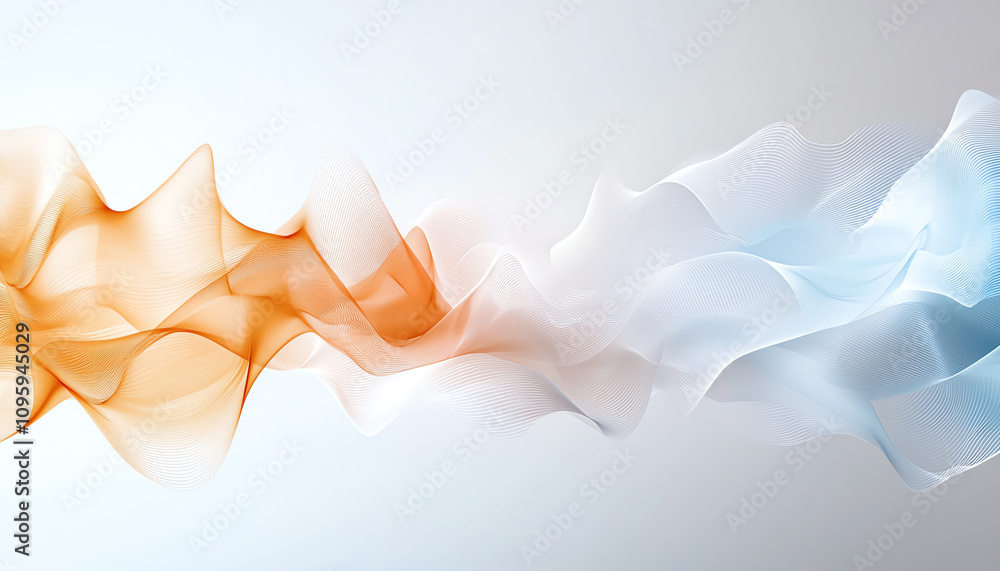 Poster resonance of sound waves in abstract art digital space visual composition creative environment conte