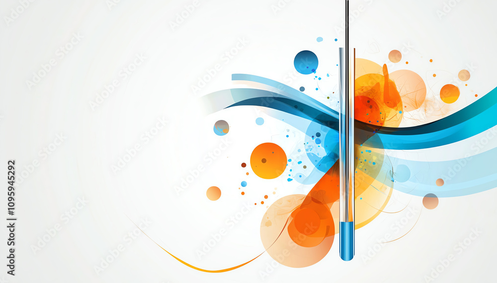 Poster exploring the resonance of sound waves in abstract art digital realm visual expression vibrant color