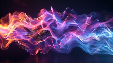 Obraz premium An electrifying image of dynamic wave patterns forming an animated abstract background; an ideal wallpaper and best-seller concept