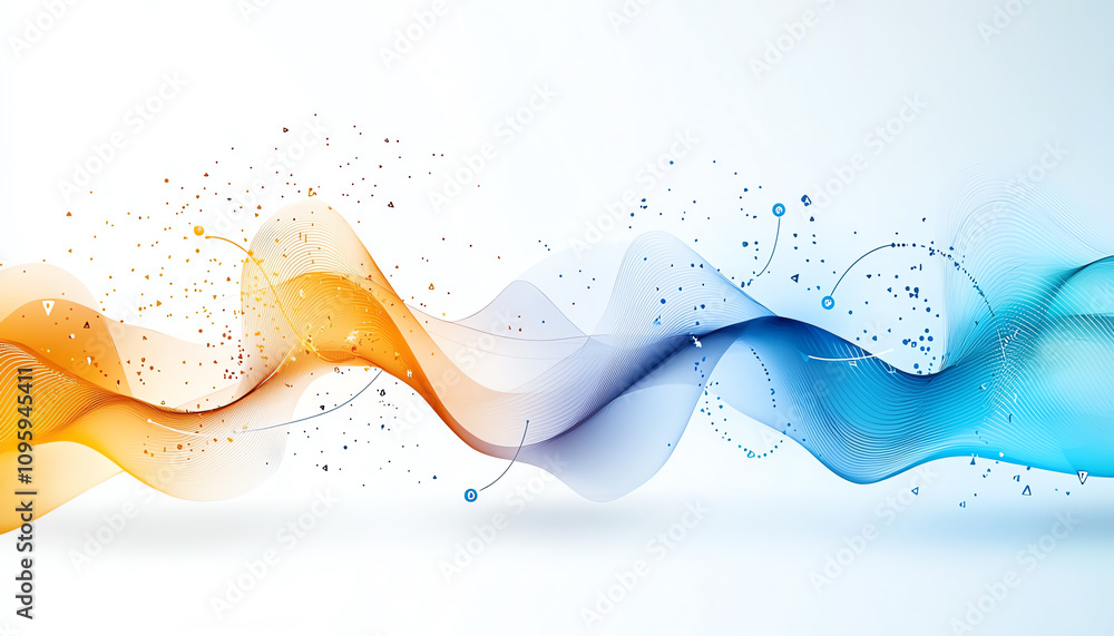 Aufkleber dynamic resonance visualizing sound waves in a contemporary digital space